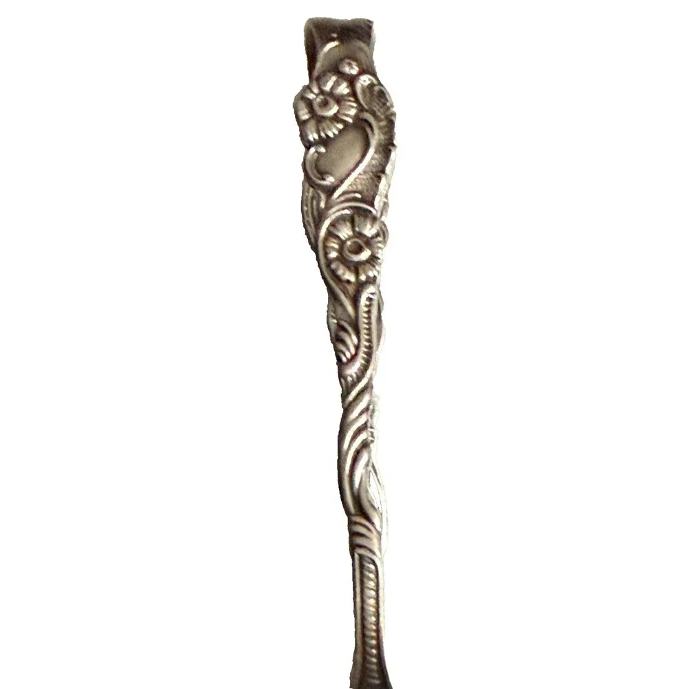 Nils Johan Sugar Tong Vintage Extra PRNS.ALP Silverplate Art Nouveau Sweden N1J4